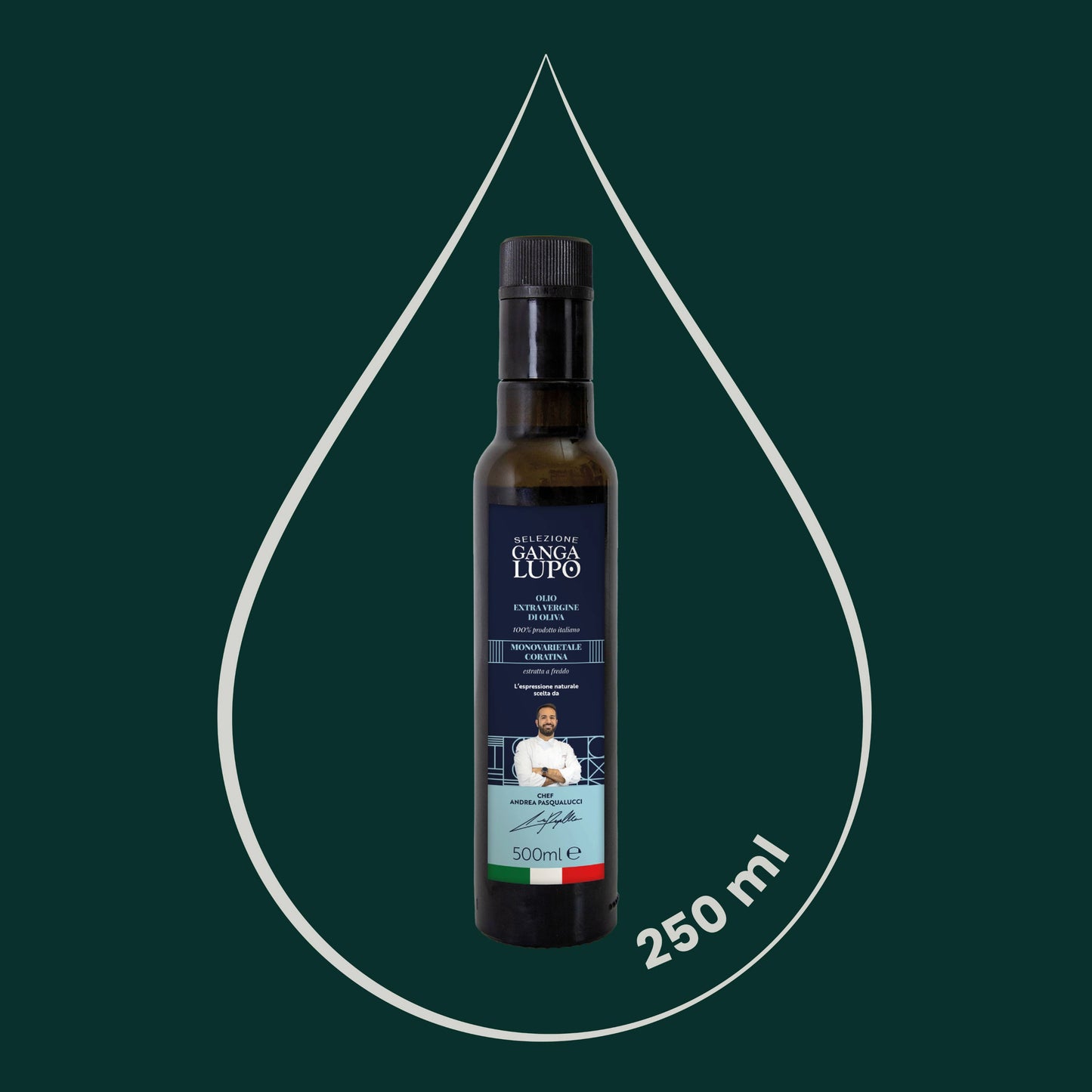 Olio extravergine di oliva, Confezione da 6 pezzi, bottiglia da 500ml